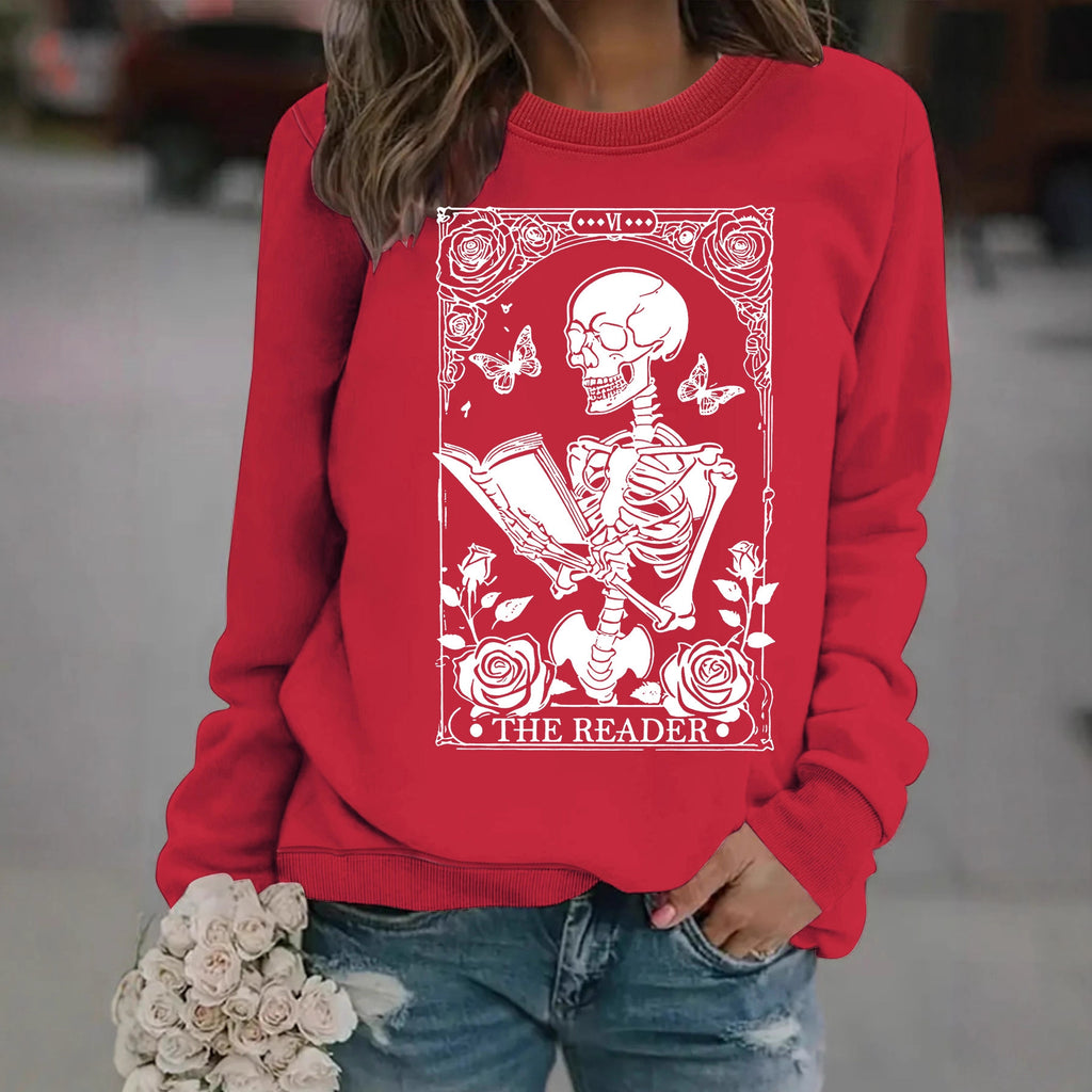 Skeleton Reading Butterfly Hoodie