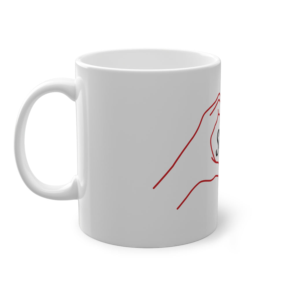 Smut Heart Hands Mug — 11oz Novelty Coffee Cup