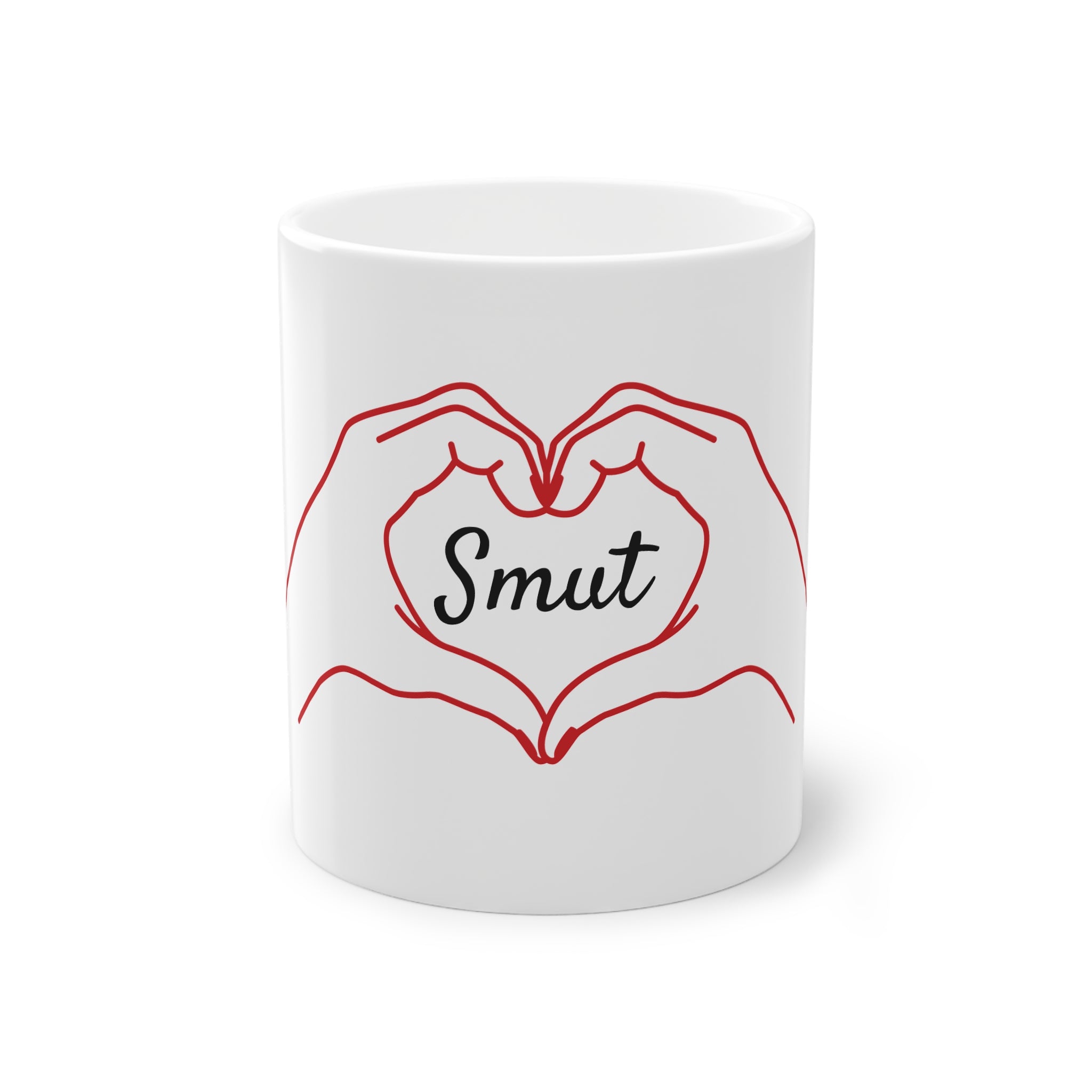 Smut Heart Hands Mug — 11oz Novelty Coffee Cup