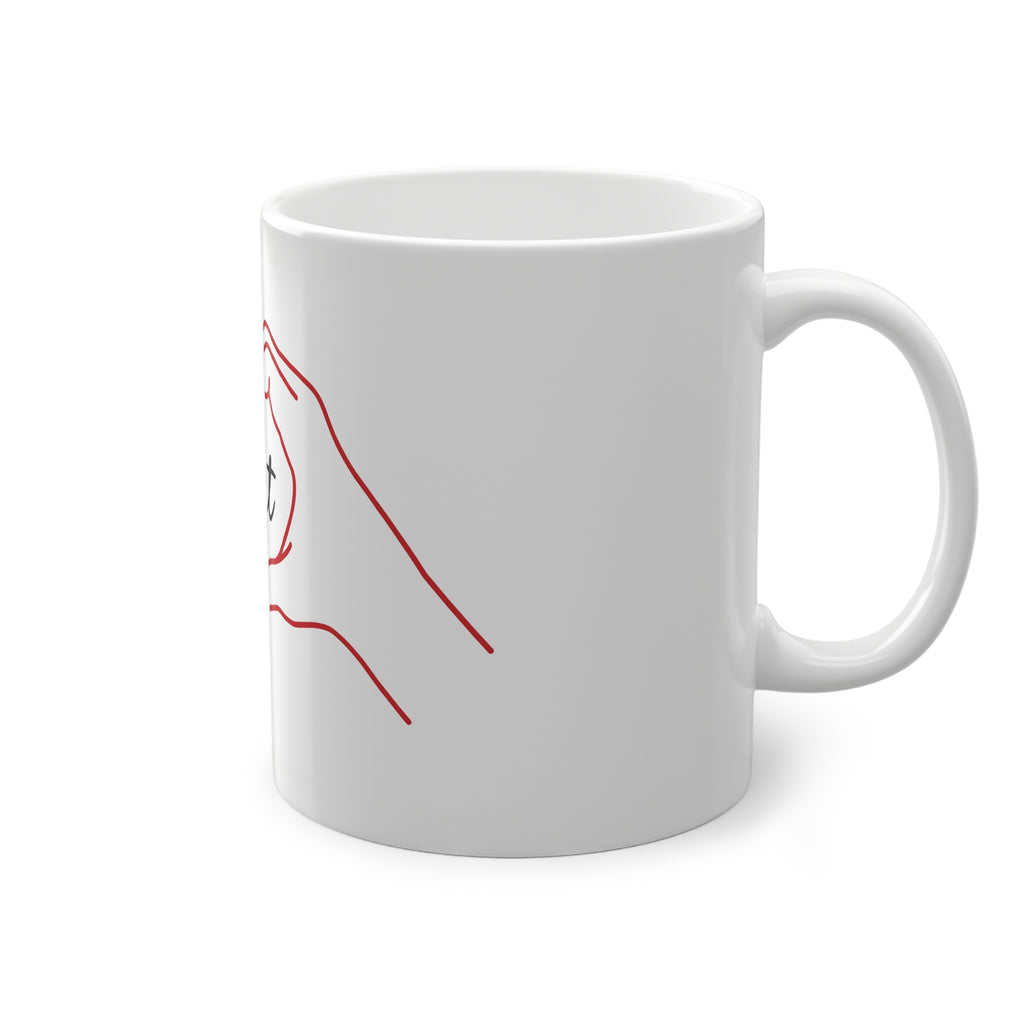 Smut Heart Hands Mug — 11oz Novelty Coffee Cup