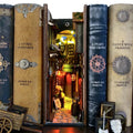 Wooden Book Decoration Ancient Street Bookend