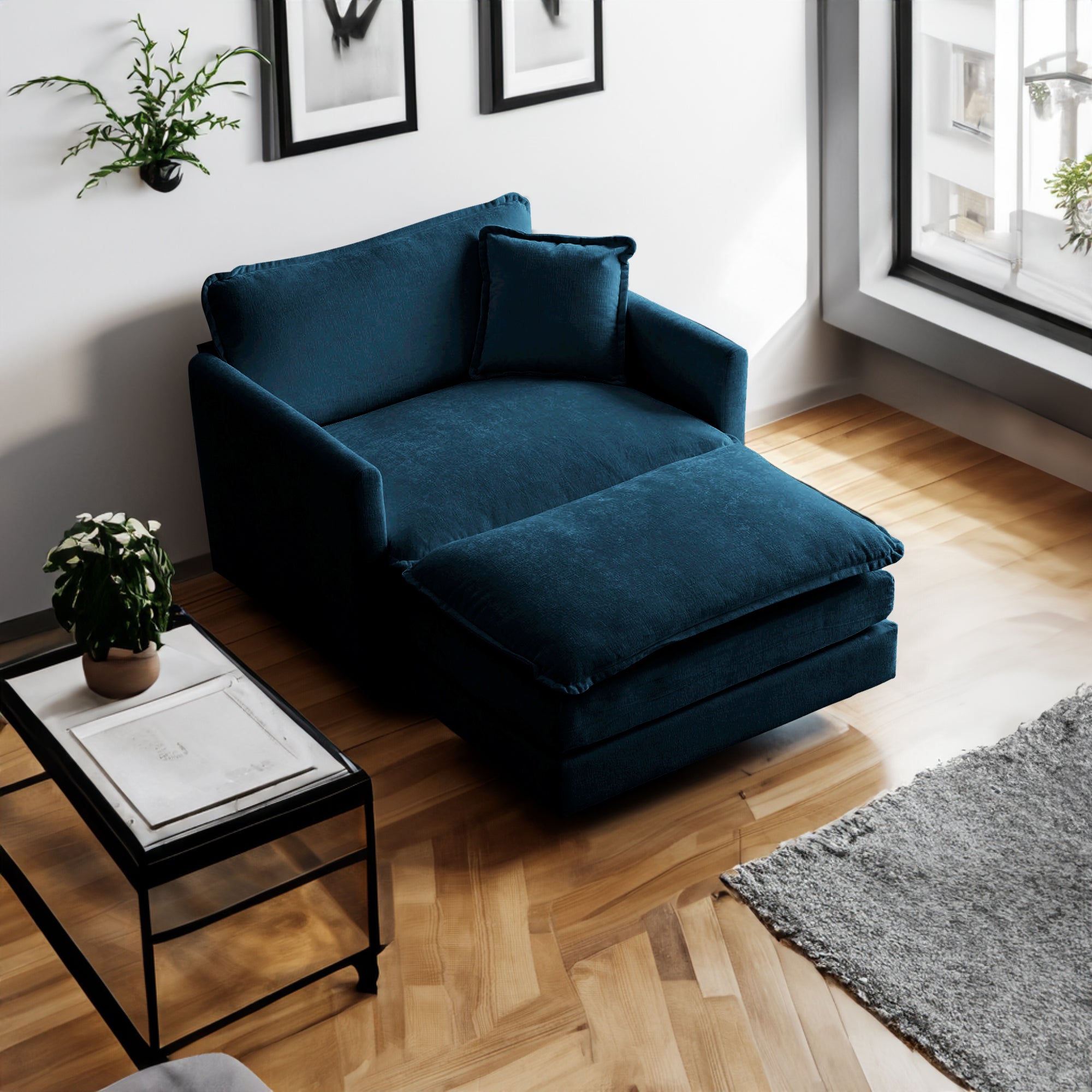 Reading Chair with Ottoman