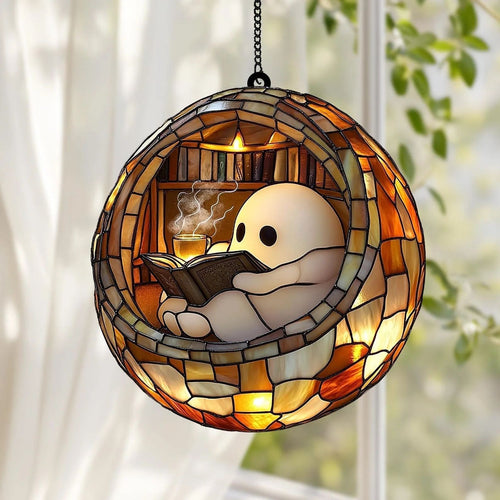 Acrylic Spooky Ghost Reading Decoration
