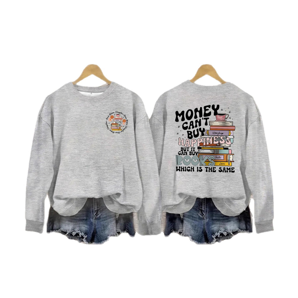 Book Flower Pattern Hoodie
