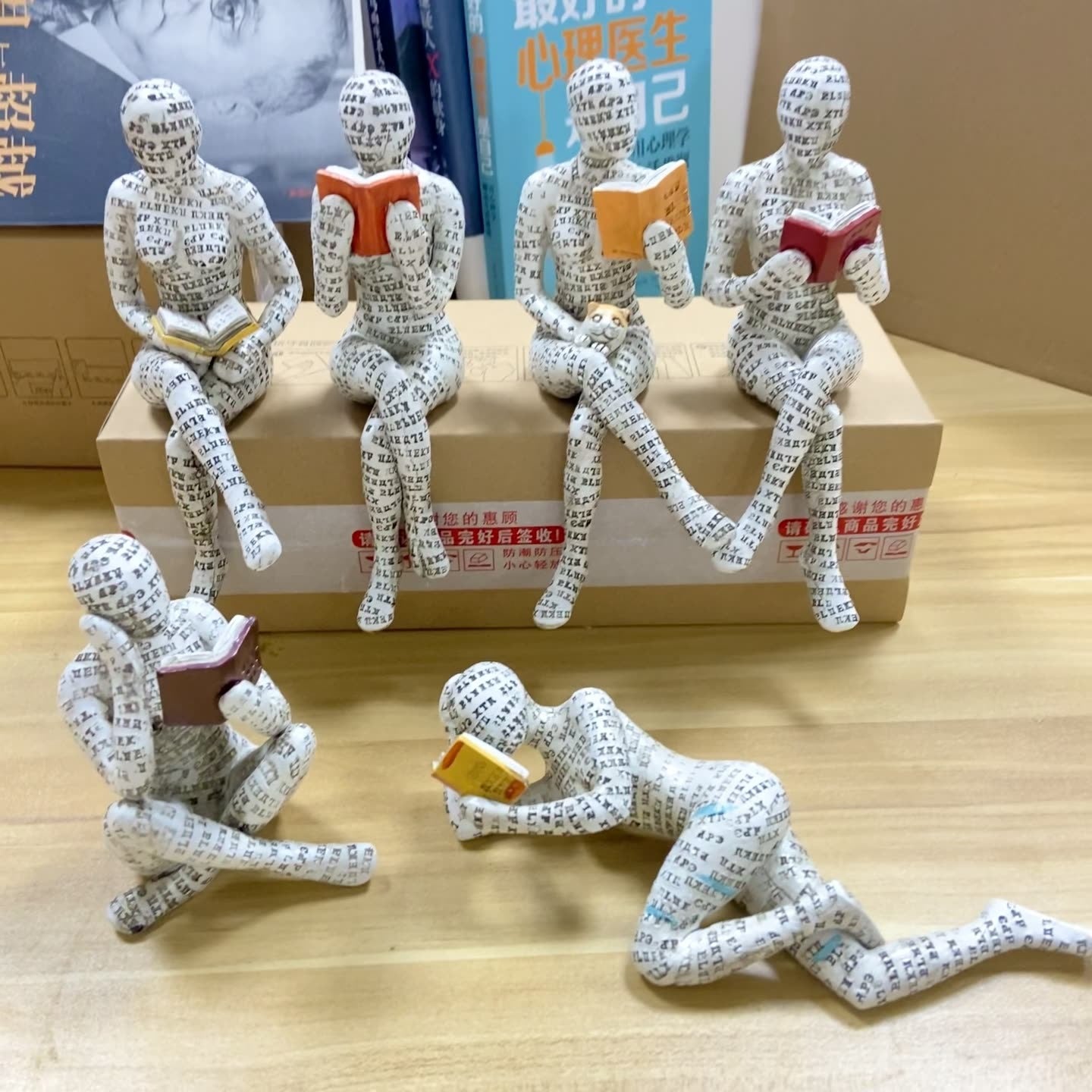 Woman Reader Resin Book Decor