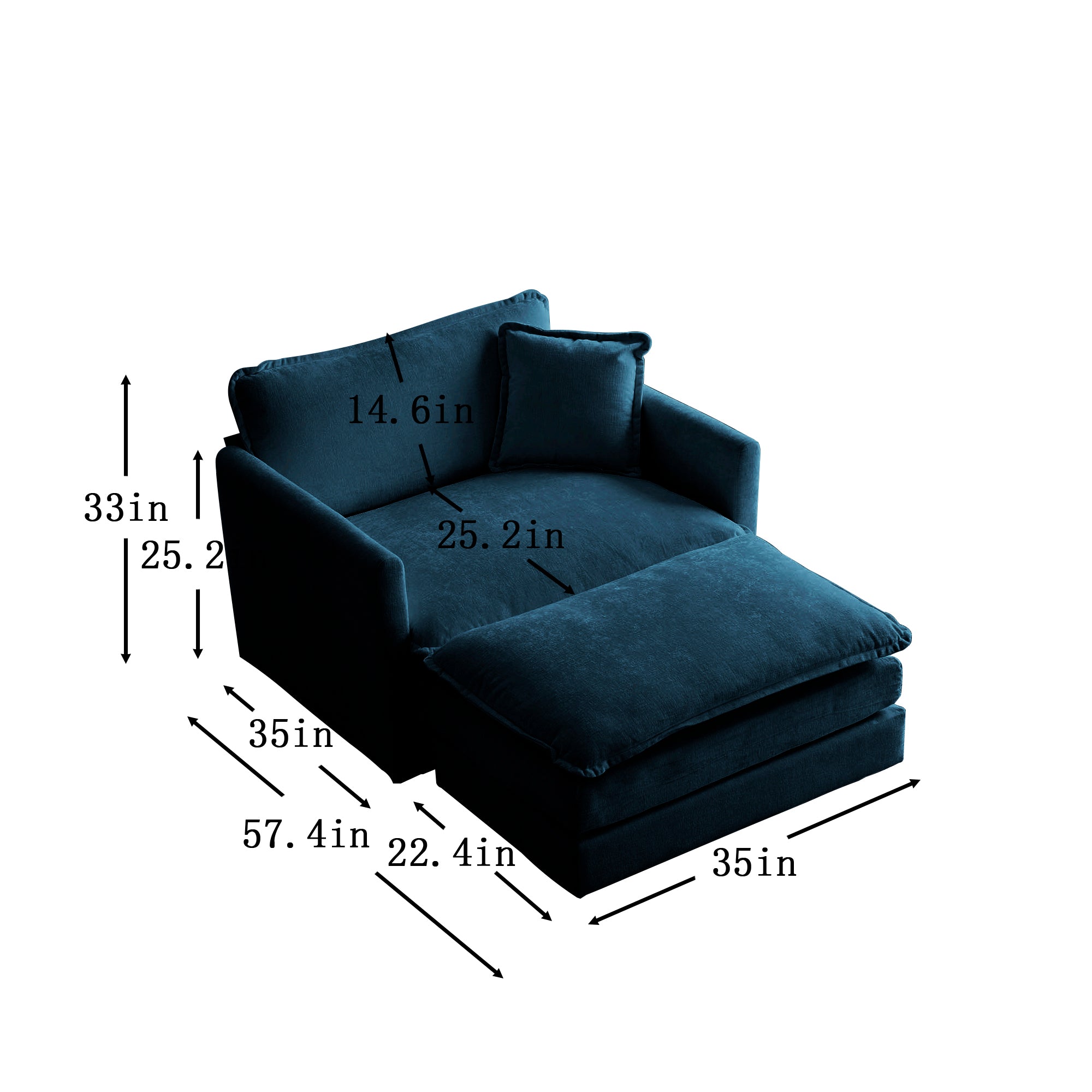 Reading Chair with Ottoman