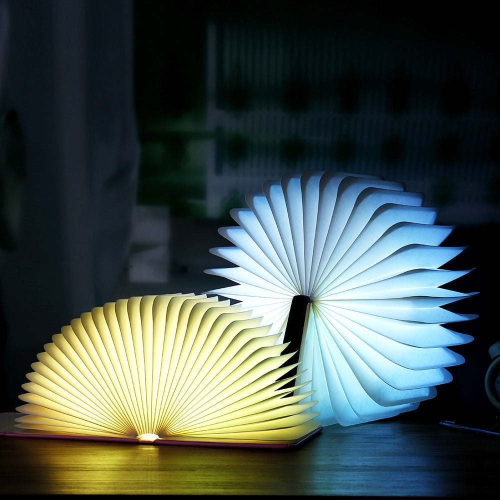 Wooden Book Light Led Desk Lamp