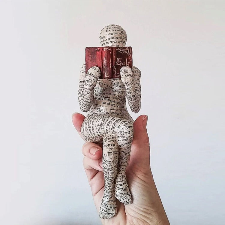 Woman Reader Resin Book Decor