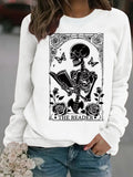 Skeleton Reading Butterfly Hoodie