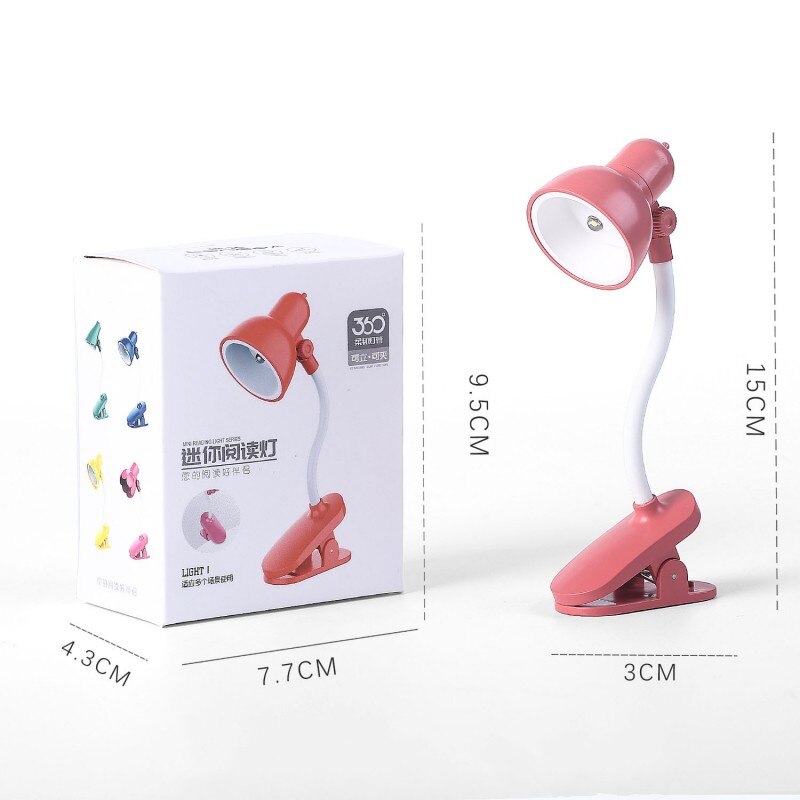 Clip Book Light with Button Battery